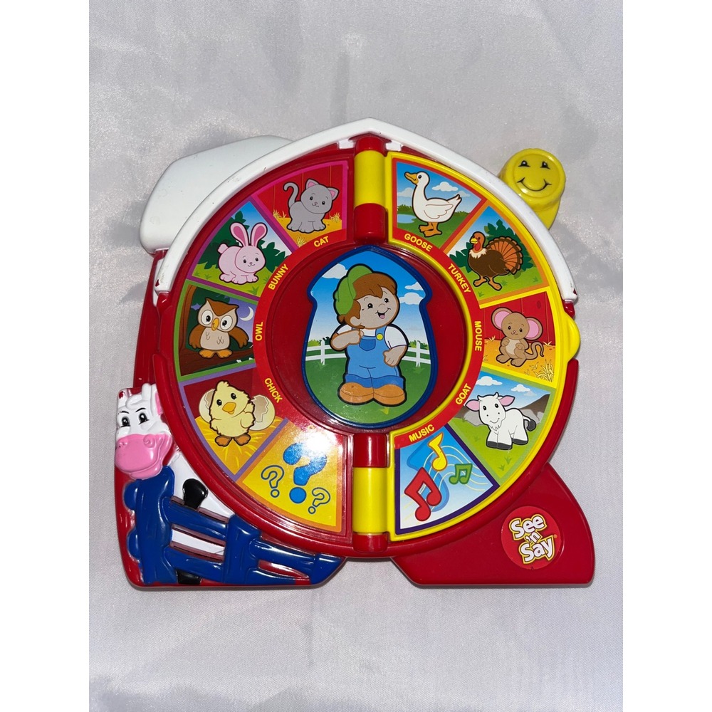 Fisher-Price Little People See n Say Farmer Eddie Says Animal Sounds Toy Red